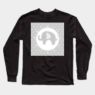 Gray Mod Elephant Long Sleeve T-Shirt